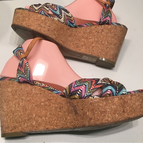 Nine West Wedge Shoes Size 8.5 SB-BE - Picture 6 of 7